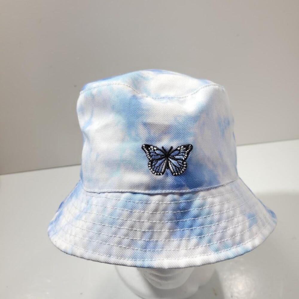 Icing Hat Cap Strap Back Tie Dye Butterfly Embroidered Womens One Size